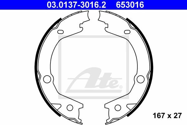 ATE-APAC 03.0137-3016.2 - Комплект тормозов, ручник, парковка abcparts.ee