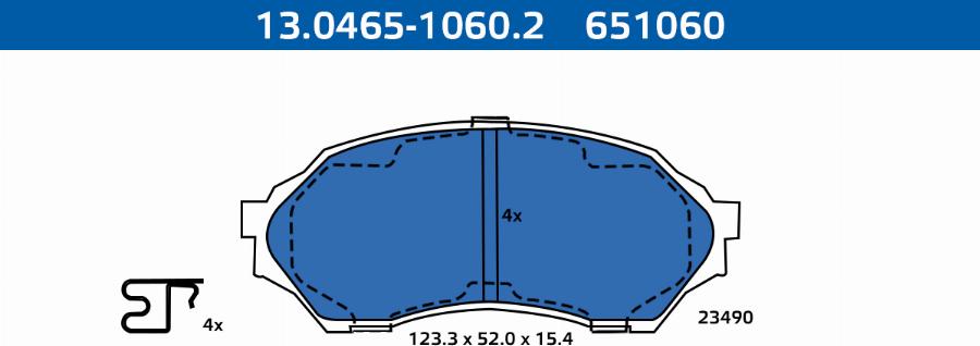 ATE-APAC 13.0465-1060.2 - Тормозные колодки, дисковые, комплект abcparts.ee