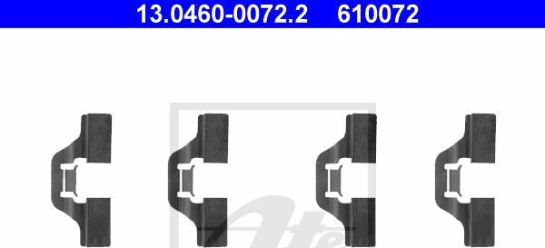 ATE-APAC 13.0460-0072.2 - Комплектующие для колодок дискового тормоза abcparts.ee