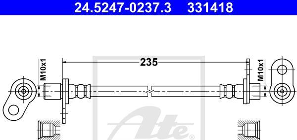 ATE-APAC 24.5247-0237.3 - Тормозной шланг abcparts.ee