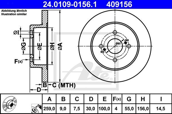 ATE-APAC 24.0109-0156.1 - Тормозной диск abcparts.ee