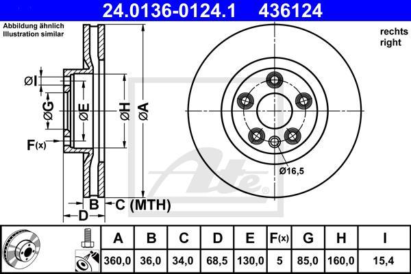ATE-APAC 24.0136-0124.1 - Тормозной диск abcparts.ee