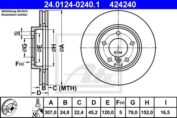 ATE-APAC 24.0124-0240.1 - Тормозной диск abcparts.ee