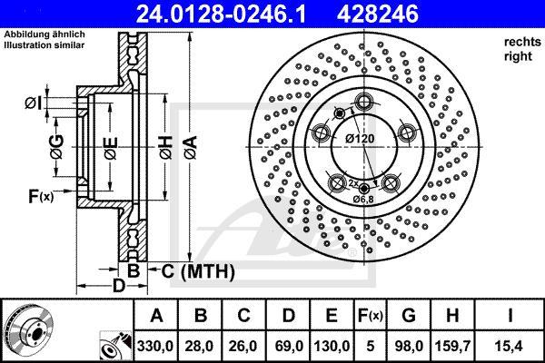 ATE-APAC 24.0128-0246.1 - Тормозной диск abcparts.ee