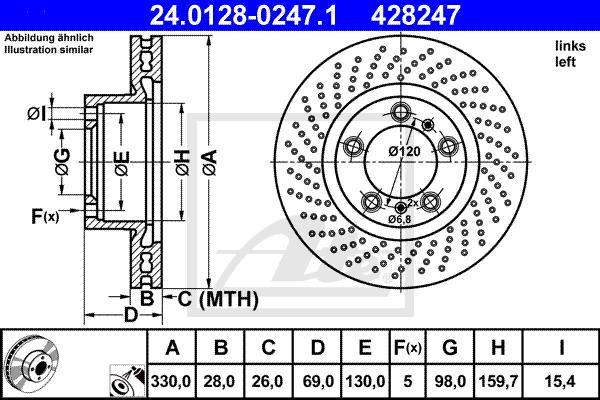 ATE-APAC 24.0128-0247.1 - Тормозной диск abcparts.ee