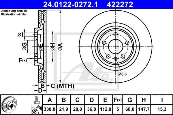 ATE-APAC 24.0122-0272.1 - Тормозной диск abcparts.ee