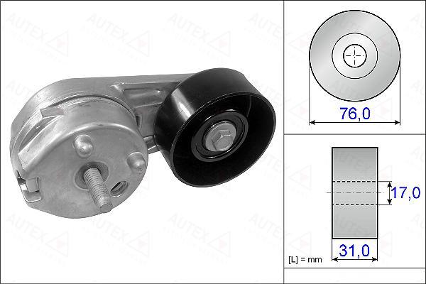 Autex 654953 - Натяжитель, поликлиновый ремень abcparts.ee