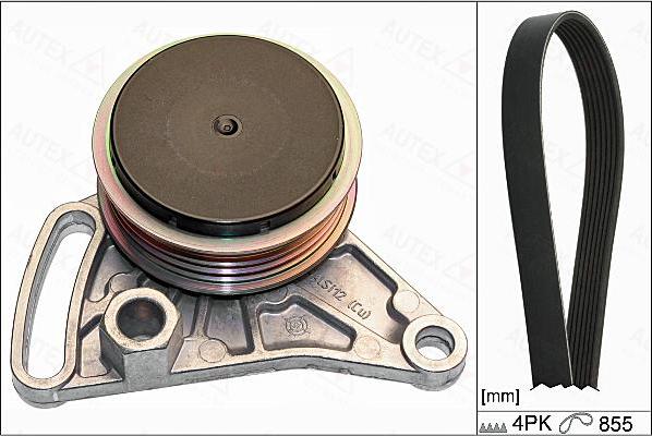 Autex 702903 - Поликлиновый ременный комплект abcparts.ee