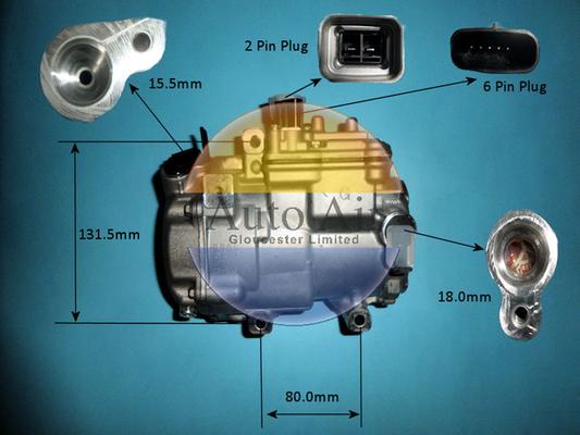 Auto Air Gloucester 14-0816 - Компрессор кондиционера abcparts.ee