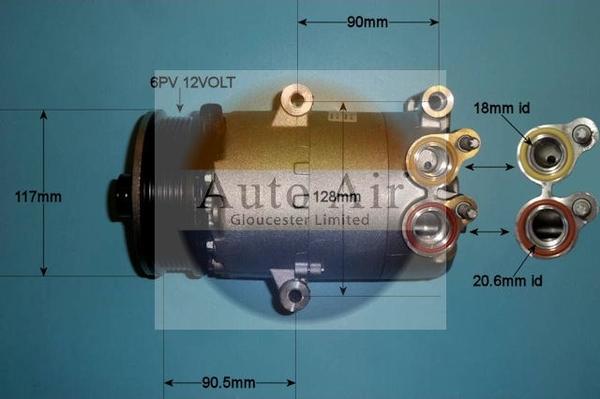 Auto Air Gloucester 14-0326 - Компрессор кондиционера abcparts.ee