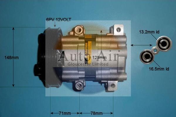 Auto Air Gloucester 14-0233 - Компрессор кондиционера abcparts.ee
