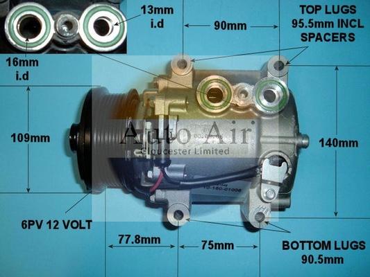 Auto Air Gloucester 14-1006 - Компрессор кондиционера abcparts.ee