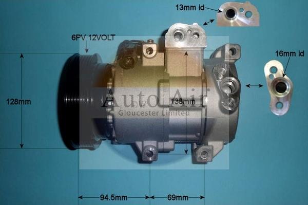 Auto Air Gloucester 14-2076P - Компрессор кондиционера abcparts.ee