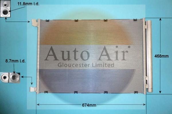 Auto Air Gloucester 16-9990 - Конденсатор кондиционера abcparts.ee