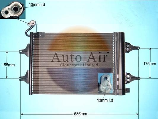 Auto Air Gloucester 16-9569 - Конденсатор кондиционера abcparts.ee