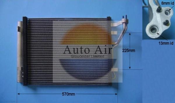 Auto Air Gloucester 16-9004 - Конденсатор кондиционера abcparts.ee