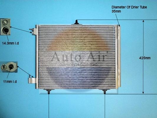 Auto Air Gloucester 16-5114 - Конденсатор кондиционера abcparts.ee