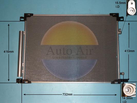 Auto Air Gloucester 16-0142 - Конденсатор кондиционера abcparts.ee