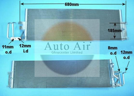 Auto Air Gloucester 16-1007 - Конденсатор кондиционера abcparts.ee