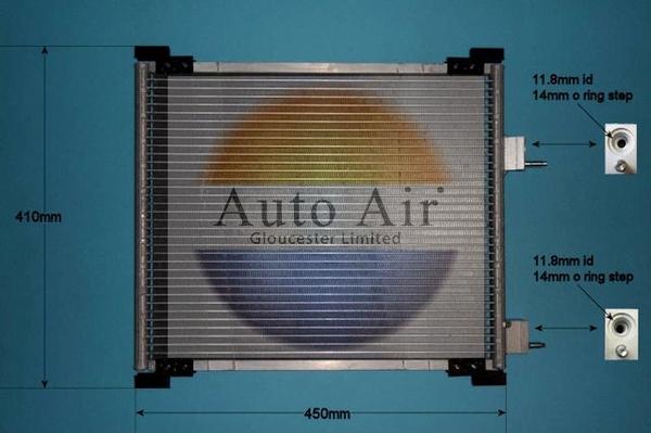 Auto Air Gloucester 16-1128 - Конденсатор кондиционера abcparts.ee