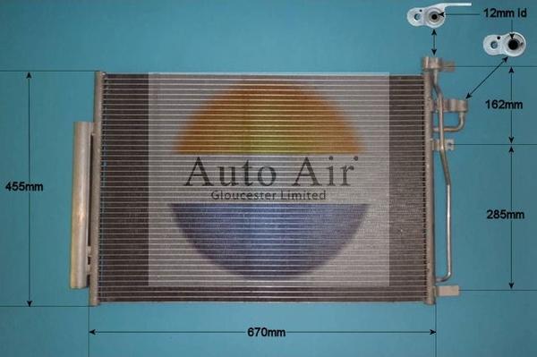 Auto Air Gloucester 16-1372 - Конденсатор кондиционера abcparts.ee