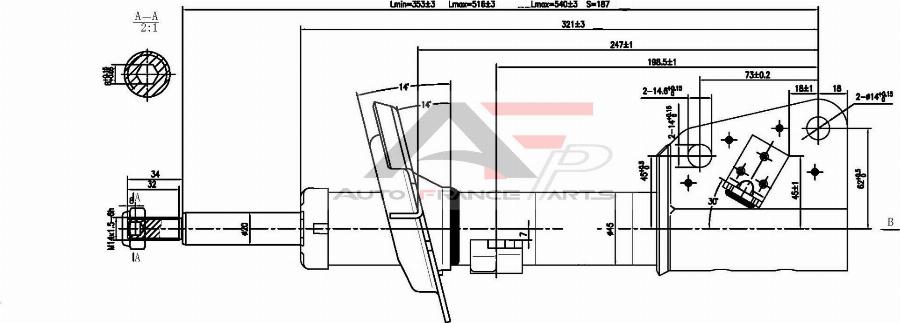 AUTO FRANCE PARTS 15-2020C - Амортизатор abcparts.ee