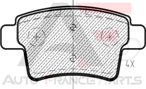 AUTO FRANCE PARTS 21-0031C - Тормозные колодки, дисковые, комплект abcparts.ee