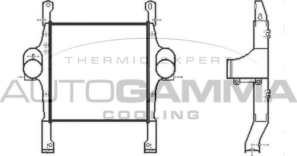 Autogamma 404408 - Интеркулер, теплообменник турбины abcparts.ee