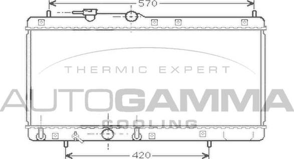 Autogamma 104258 - Радиатор, охлаждение двигателя abcparts.ee