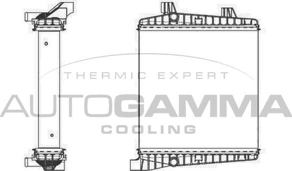 Autogamma 105682 - Радиатор, охлаждение двигателя abcparts.ee