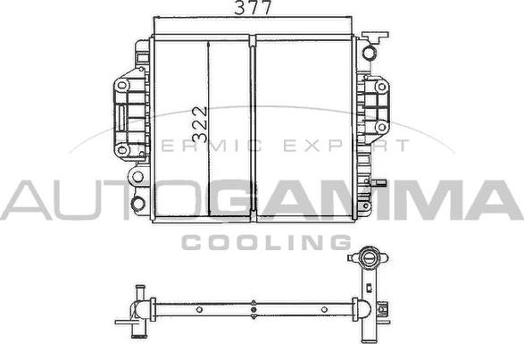 Autogamma 100243 - Радиатор, охлаждение двигателя abcparts.ee