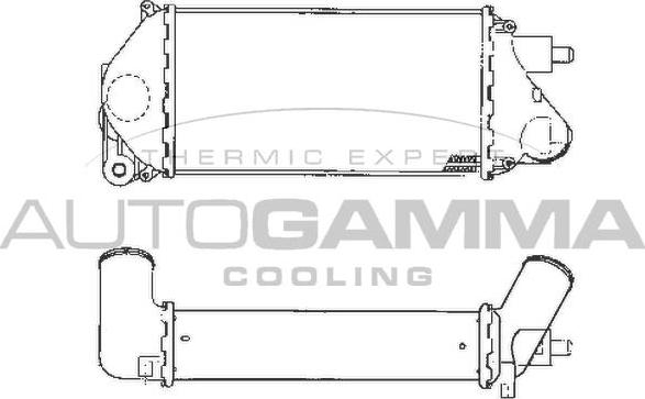 Autogamma 101907 - Интеркулер, теплообменник турбины abcparts.ee