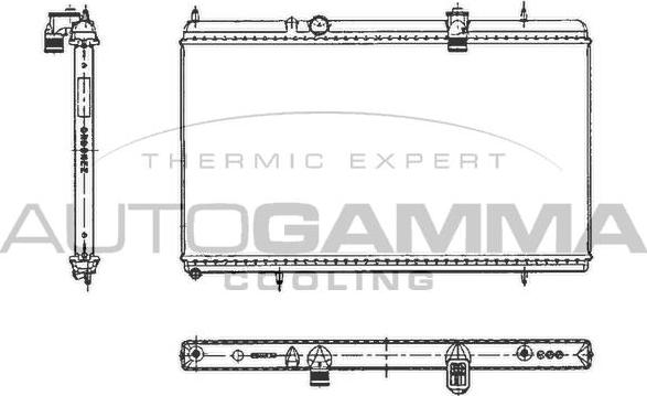 Autogamma 103644 - Радиатор, охлаждение двигателя abcparts.ee