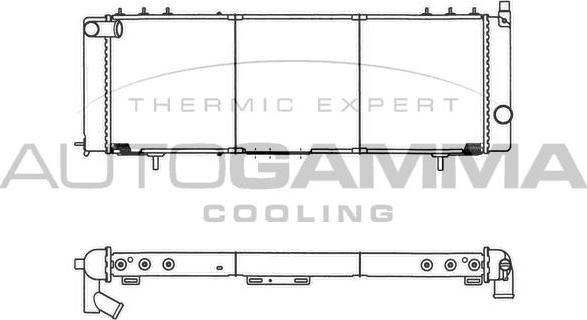 Autogamma 103039 - Радиатор, охлаждение двигателя abcparts.ee