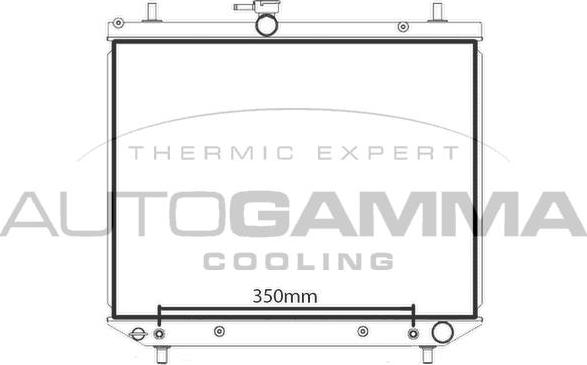 Autogamma 107975 - Радиатор, охлаждение двигателя abcparts.ee