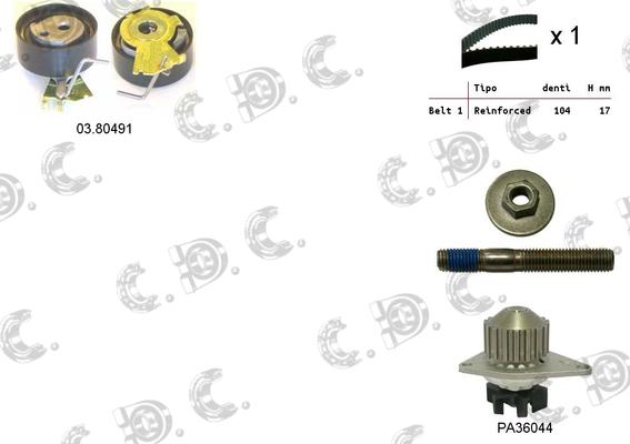 Autokit 04.5048PA - Комплект зубчатого ремня ГРМ abcparts.ee