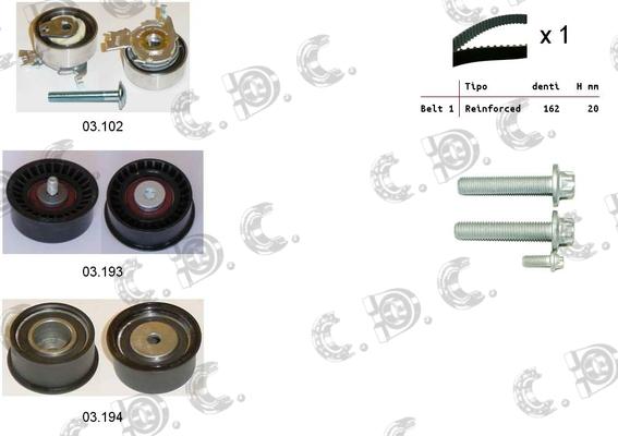 Autokit 04.5037 - Комплект зубчатого ремня ГРМ abcparts.ee