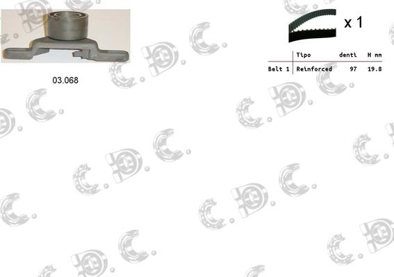 Autokit 04.5070 - Комплект зубчатого ремня ГРМ abcparts.ee