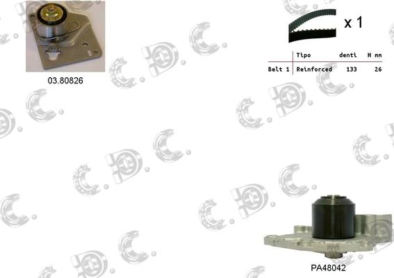 Autokit 04.5120PA - Комплект зубчатого ремня ГРМ abcparts.ee