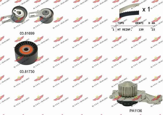 Autokit 04.5358PA - Комплект зубчатого ремня ГРМ abcparts.ee