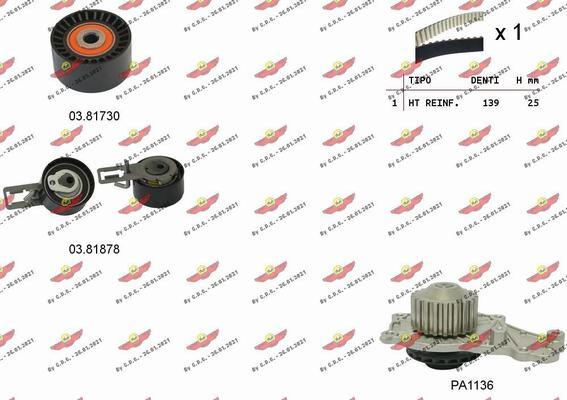 Autokit 04.5365PA - Водяной насос + комплект зубчатого ремня ГРМ abcparts.ee