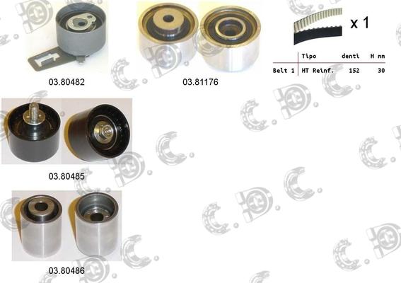 Autokit 04.5306 - Комплект зубчатого ремня ГРМ abcparts.ee