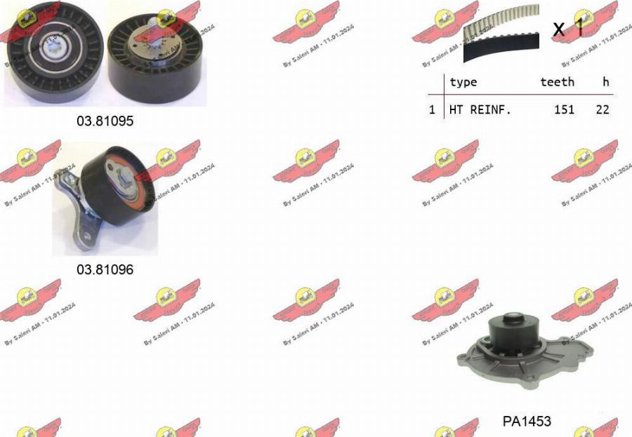 Autokit 04.5317PA - Водяной насос + комплект зубчатого ремня ГРМ abcparts.ee