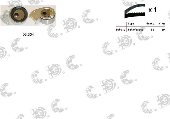 Autokit 04.5332 - Комплект зубчатого ремня ГРМ abcparts.ee