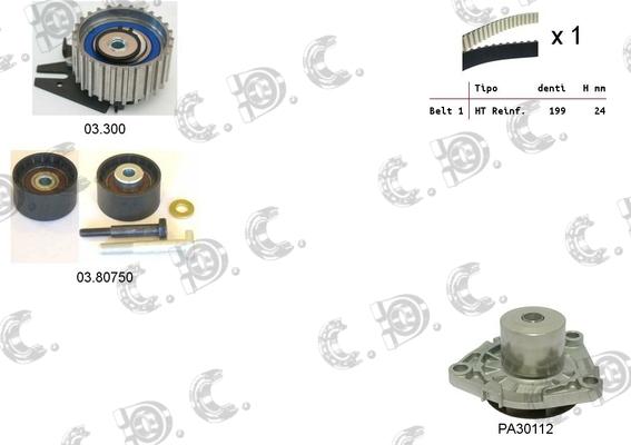 Autokit 04.5247PA - Комплект зубчатого ремня ГРМ abcparts.ee