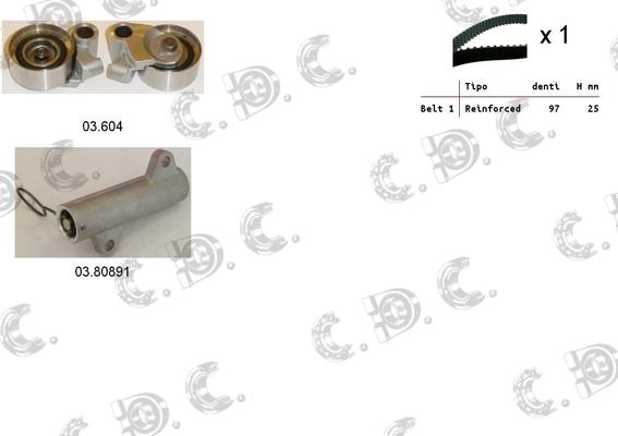 Autokit 04.5255C - Комплект зубчатого ремня ГРМ abcparts.ee