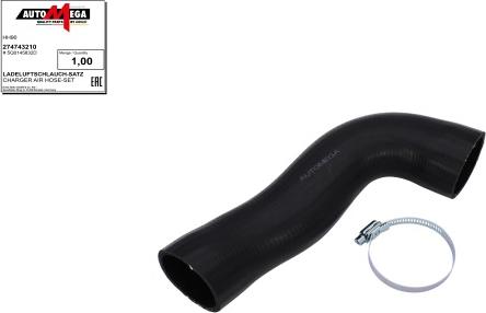 Automega 274743210 - Трубка, нагнетание воздуха abcparts.ee