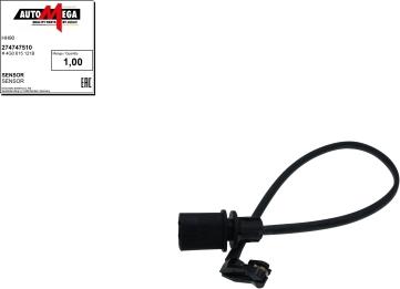 Automega 274747510 - Сигнализатор, износ тормозных колодок abcparts.ee