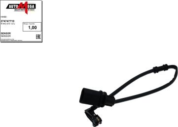 Automega 274747710 - Сигнализатор, износ тормозных колодок abcparts.ee