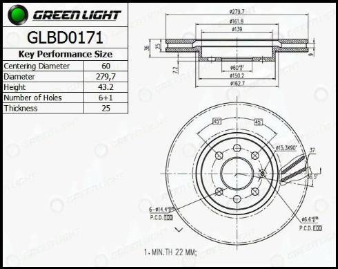 AutomotiveAdriado GLBD0171 - Тормозной диск abcparts.ee